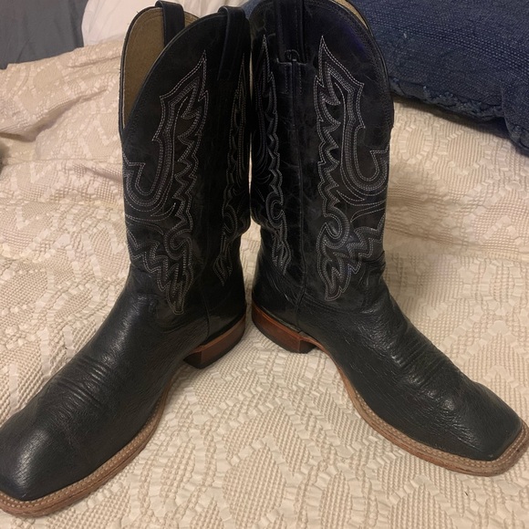 Smooth Ostrich cowboy boots - Picture 2 of 5